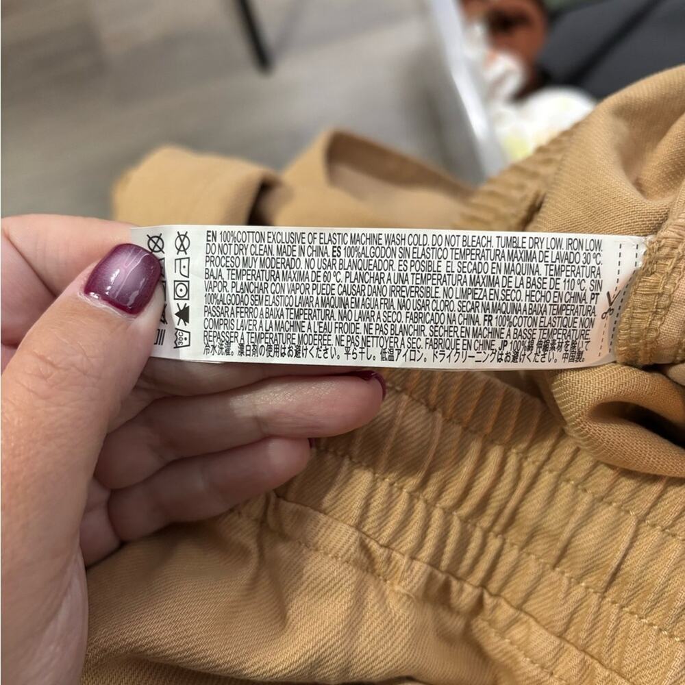 Forever 21 Light Brown Distressed Drawstring Joggers Size Medium - Picture 8 of 8
